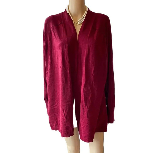 Simply Emma soft cozy comfy woman open Sweater cardigan, plus size 2X Stretch - Picture 1 of 7
